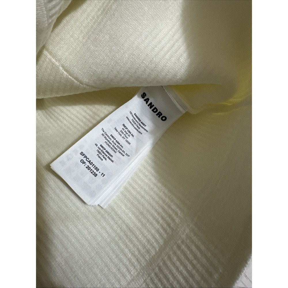 Sandro Octavie Cardigan Ivory NWT MSRP $515 size 1 Or US size 2 XS - Picture 9 of 9